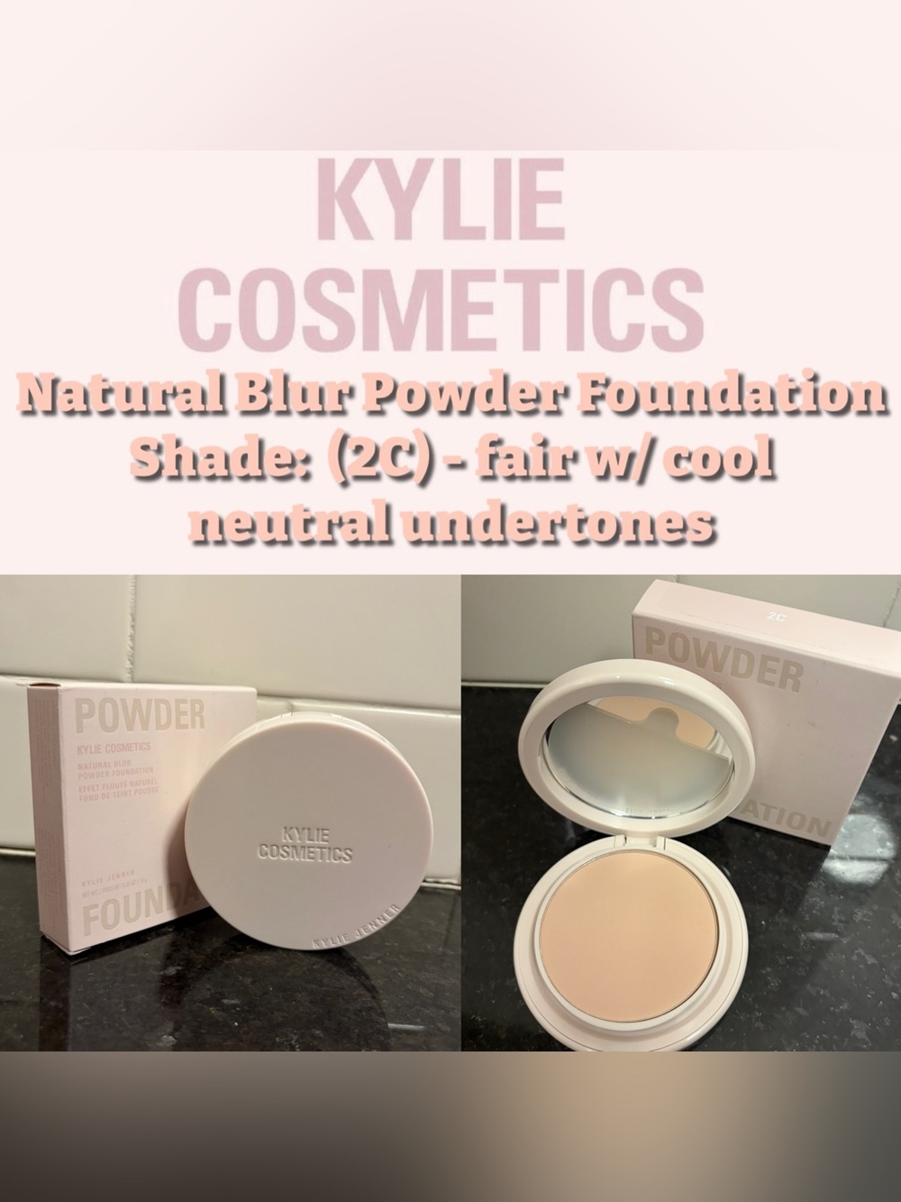 Kylie Cosmetics - Natural Blur Powder Foundation (Shade: 2C) - NEW IN BOX